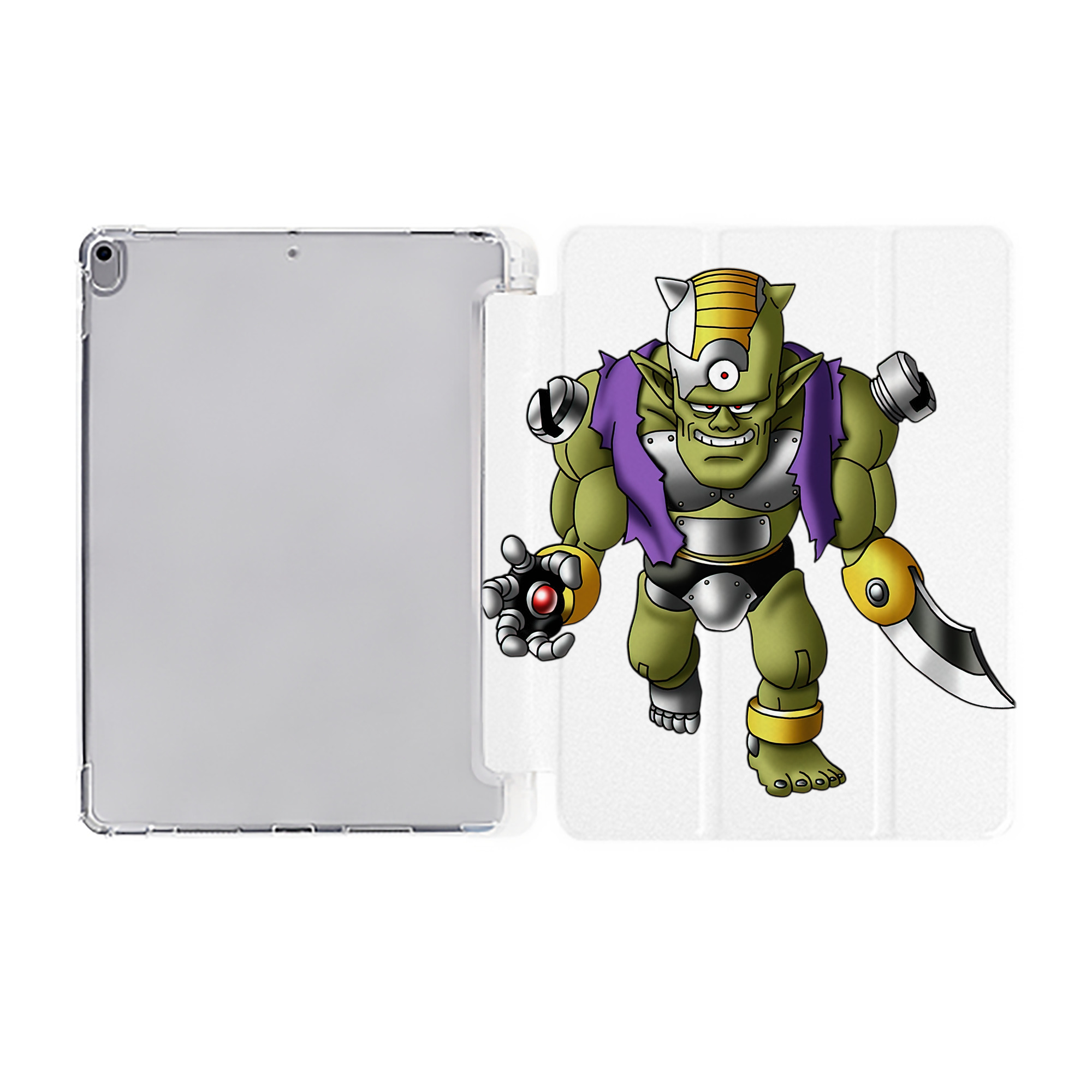 （画像用） ドラゴンクエスト Doragon Kuesuto Dragon Quest IPad ケース ペン収納付き 三つ折りスタンド PUレザー×シリコン 対応機種9.5/10.5/10.9インチ